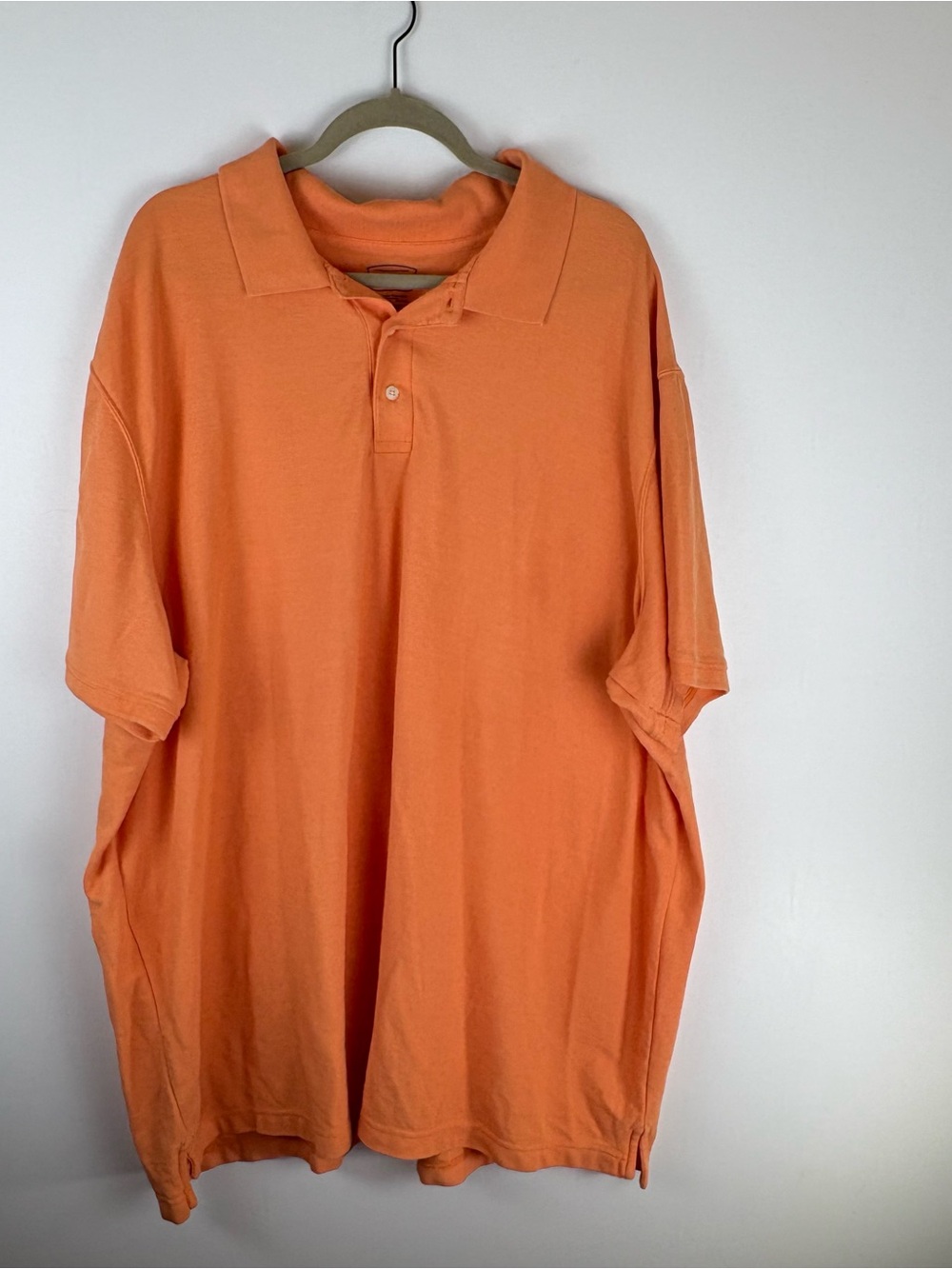 Foundry Mens 4XL Polo Short Sleeve Shirt Orange 3 Button